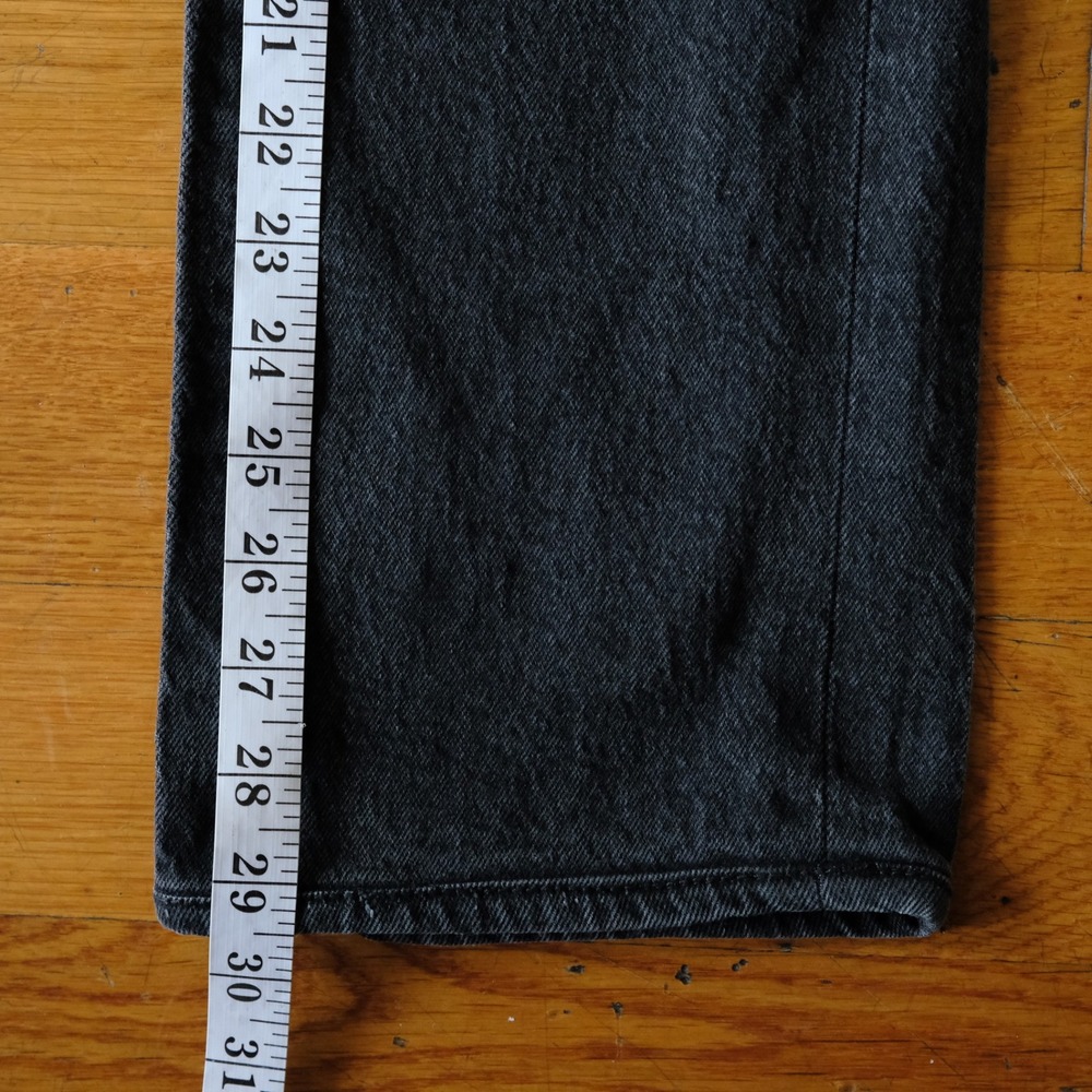 Levi's Ribcage Boot Jeans High Rise Black Denim Bootcut Size 29 Ultra High Waist - Picture 5 of 10